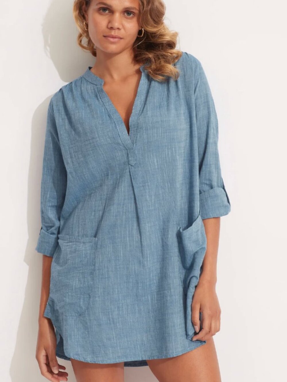 SEAFOLLY Boyfriend Beach Shirt - Chambray